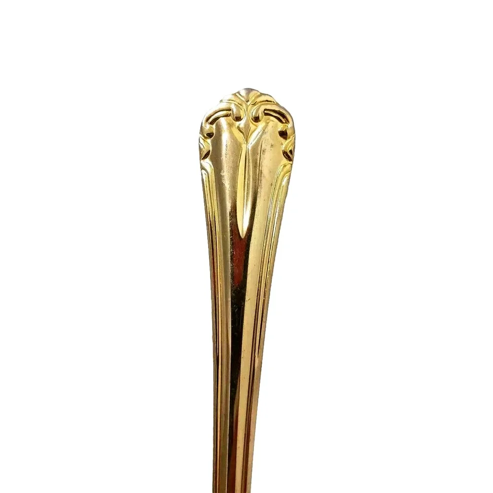 Hampton Silversmiths Gold Electroplate Elegant Scroll Deco Teaspoon Replacement